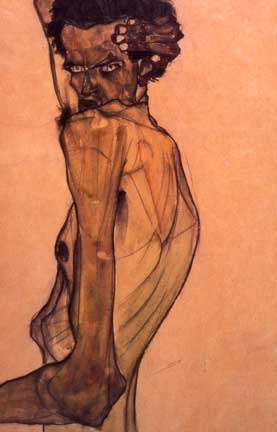 Schiele, Self-portrait