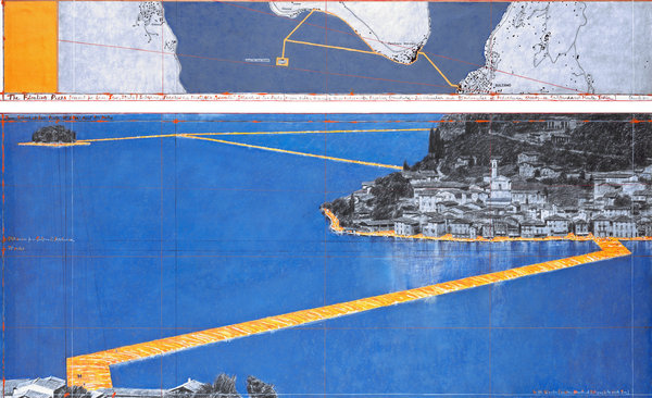 Christo's plan for -Floating Piers-